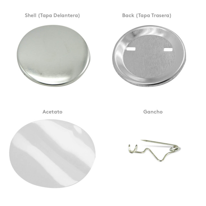 Herraje 4.5 cms para ensamble de Boton