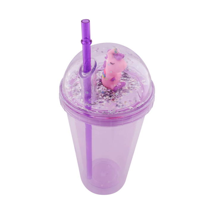 Vaso Gliter Unicornio