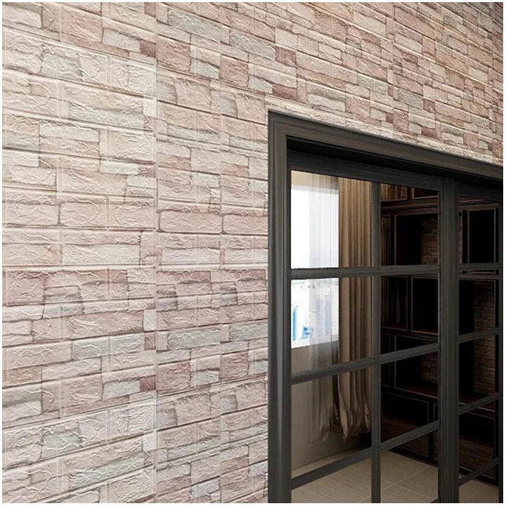 PANEL ADHESIVO 3D PARA PARED PIEDRA BEIGE