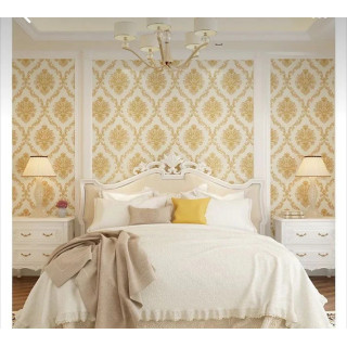 PANEL ADHESIVO 3D PARA PARED DORADO FLORAL