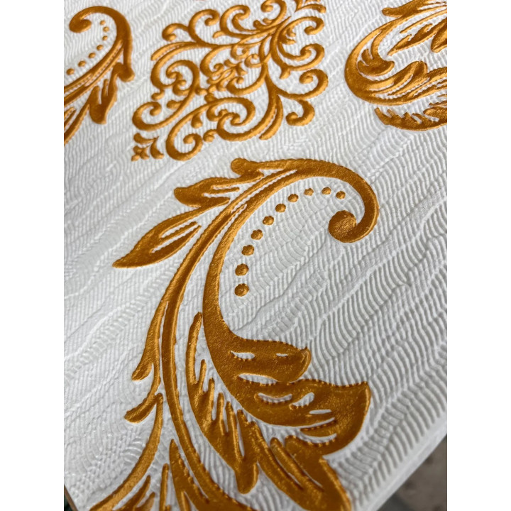 PANEL ADHESIVO 3D PARA PARED DORADO FLORAL