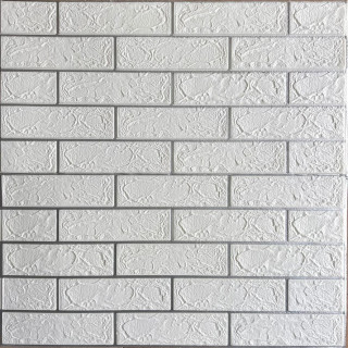 PANEL ADHESIVO 3D PARA PARED LADRILLO PLATA