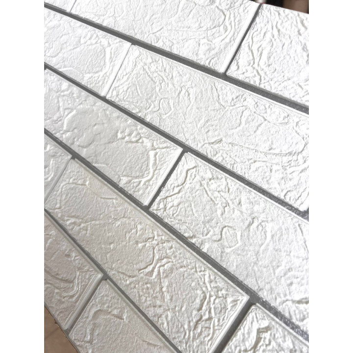 PANEL ADHESIVO 3D PARA PARED LADRILLO PLATA