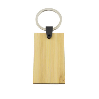 Llavero Bambú Basico Rectangular