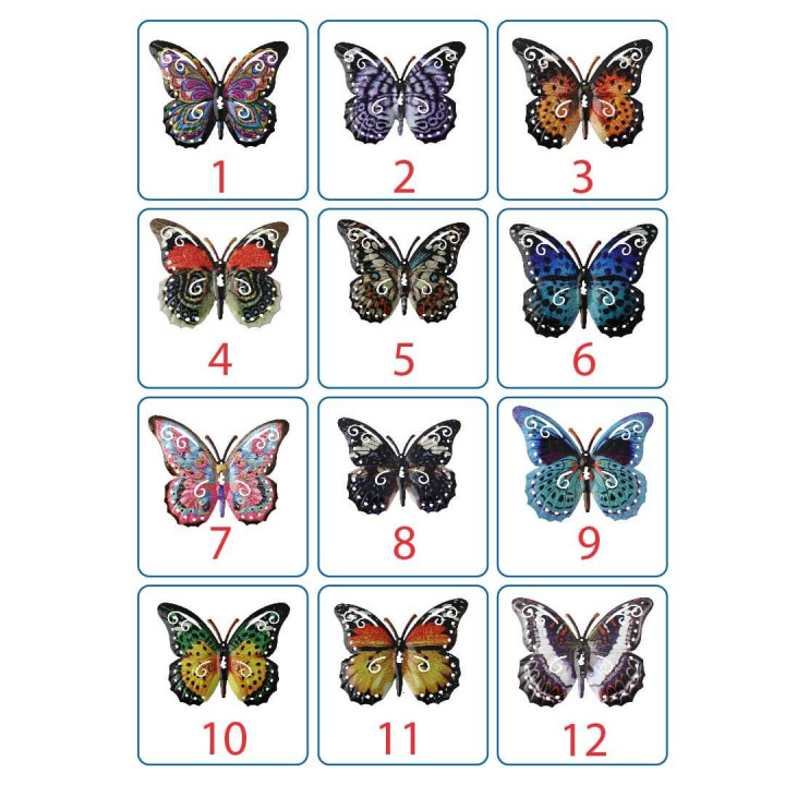 Mariposas En Metal Pvc Decoración