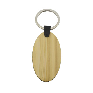 Llavero Bambú Basico Ovalado