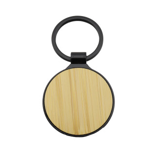 Llavero Bambú Redondo Black