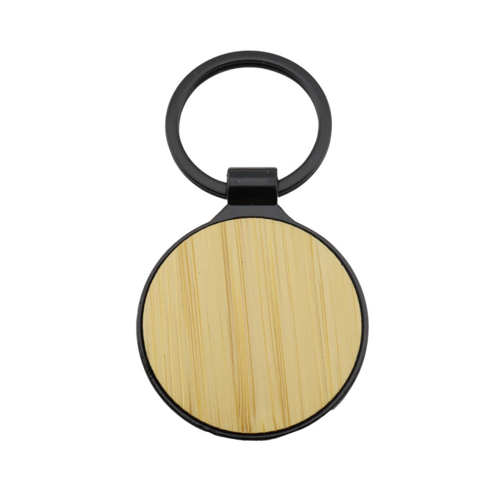 Llavero Bambú Redondo Black